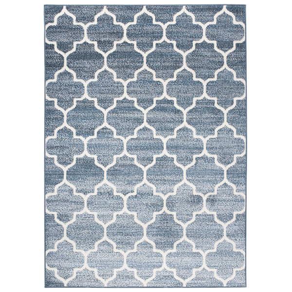 Borough Wharf Cassadaga Flatweave Grey/Blue/Cream Rug Wayfair.co.uk